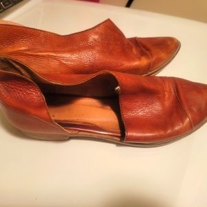 Leather slip ons, free people